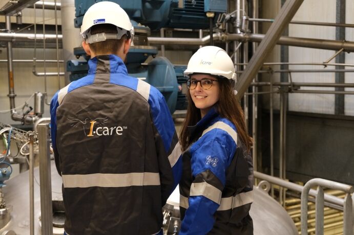 I-care employee looking back
